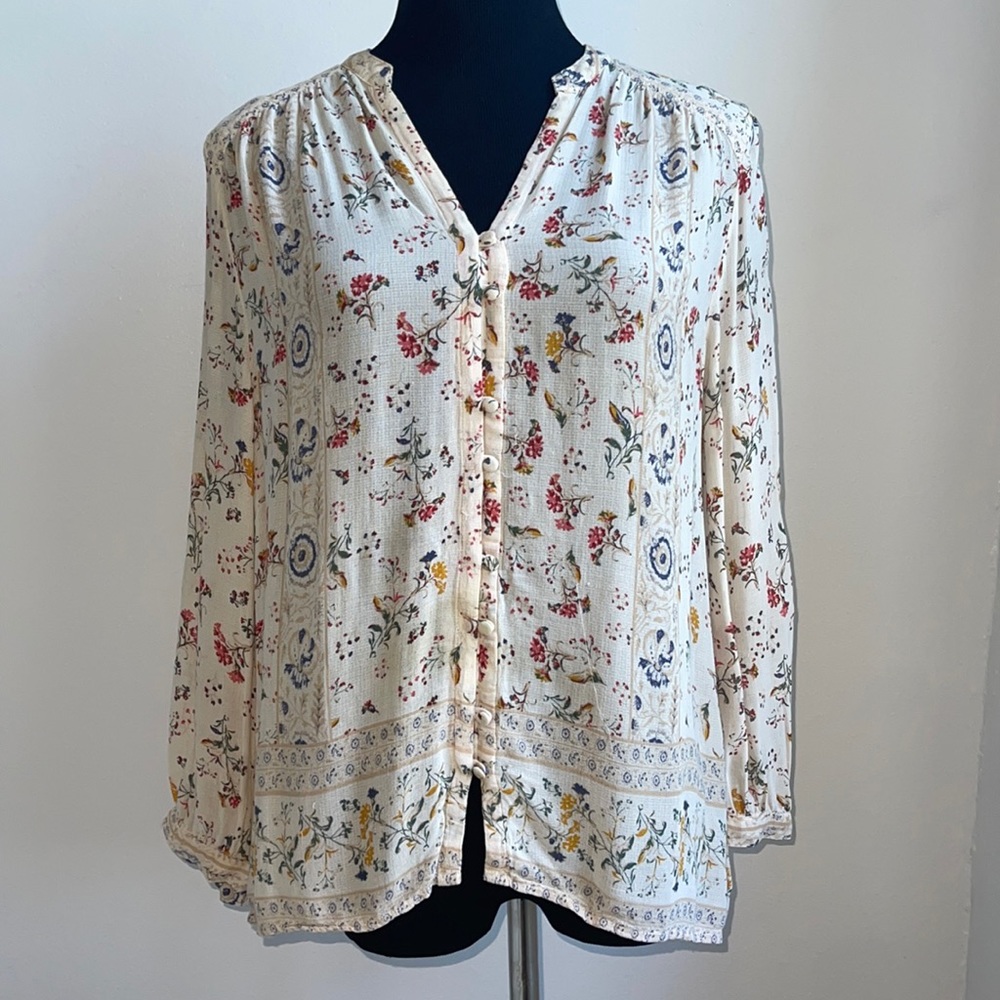 Lucky brand floral blouse